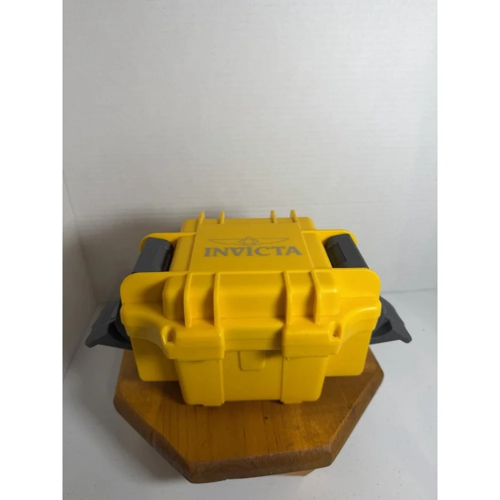 Invicta Yellow Watch‎ Case Storage Box Hard Shell Travel Case w Foam Insert